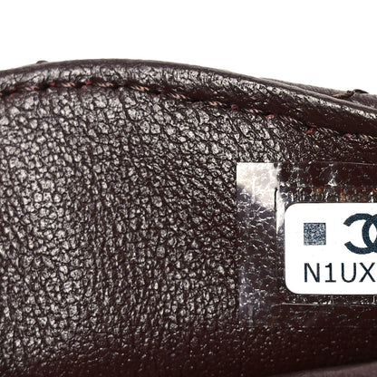 Lambskin Quilted Mini Double Flap With Hook Dark Brown