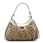 Monogram Medium D Gold Ring Hobo White