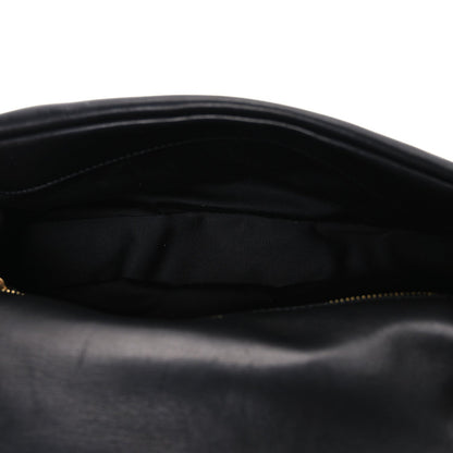 Plunged Lambskin Calypso Black