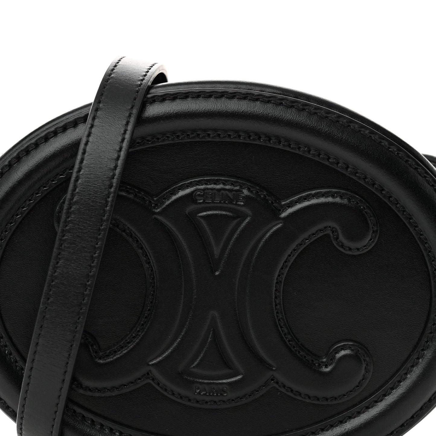 Smooth Calfskin Cuir Triomphe Oval Bag Black
