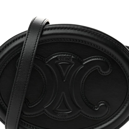 Smooth Calfskin Cuir Triomphe Oval Bag Black