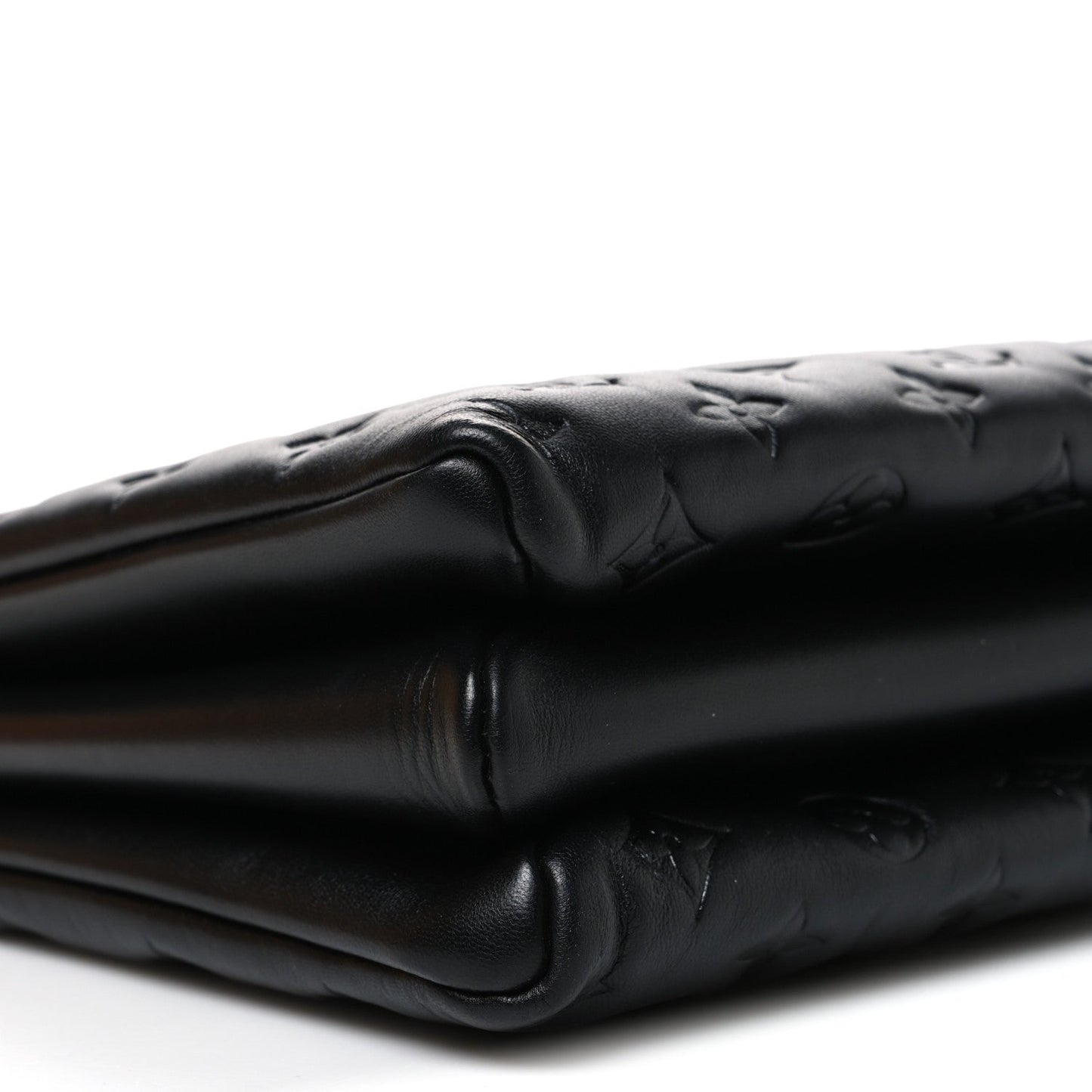 Lambskin Embossed Monogram Coussin MM Black