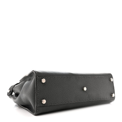 Cuoio Romano Selleria Bi-Color Medium Peekaboo Iconic Satchel Asfalto Latte