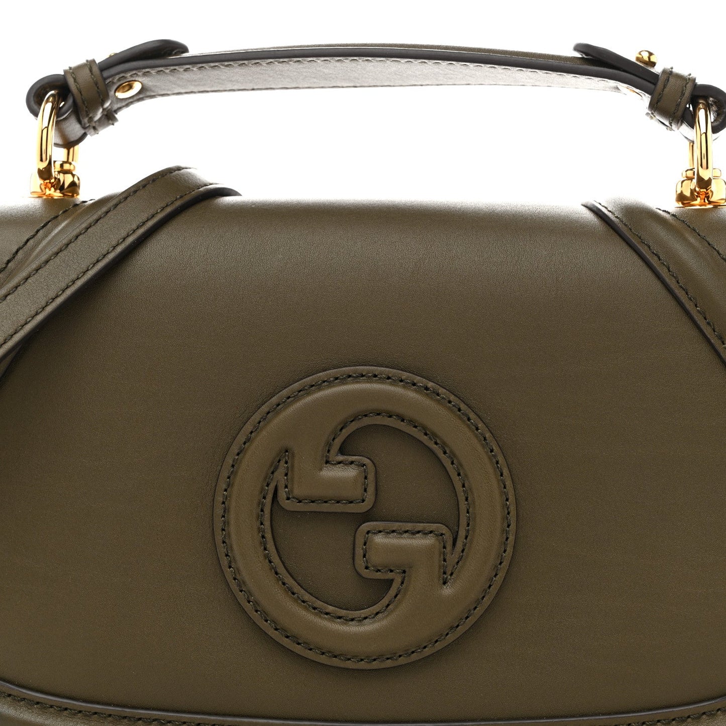 Roxy Calfskin Medium Blondie Top Handle Bag Forest Green