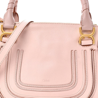 Calfskin Medium Marcie Satchel Nude Pink