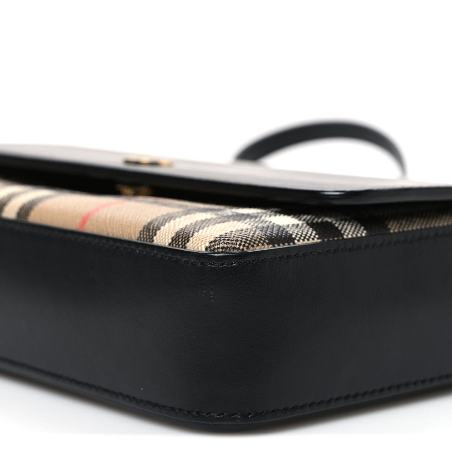 Calfskin Mini Vintage Check Note Bag Black