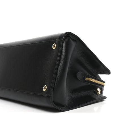 Hammered Calfskin Today Satchel Black