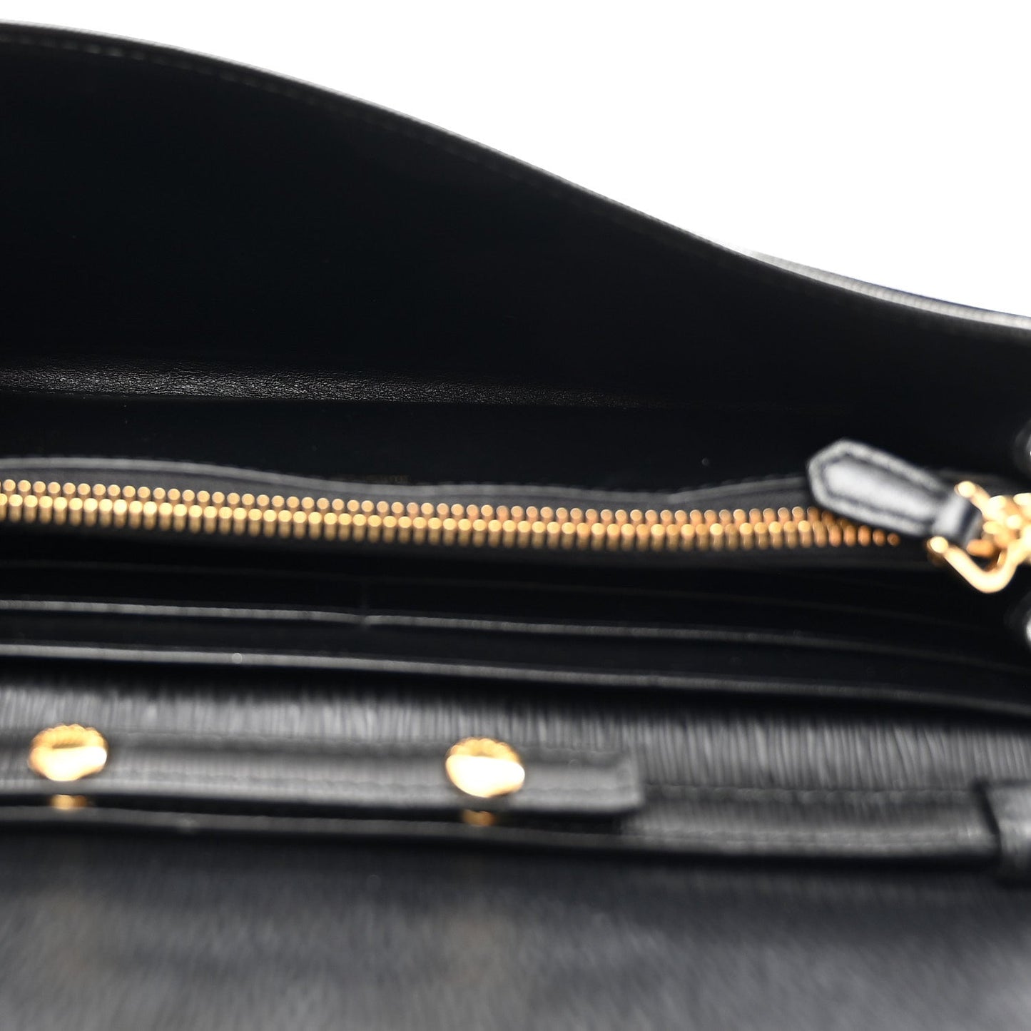 Vitello Move Metal Oro Chain Wallet Black