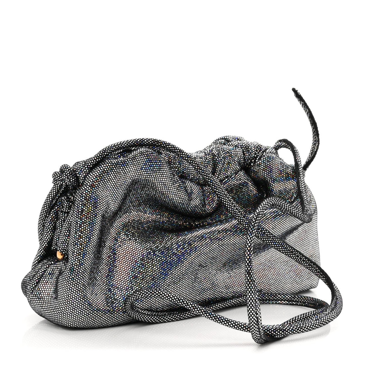Glitter Calfskin Mini Cloud Clutch Multicolor