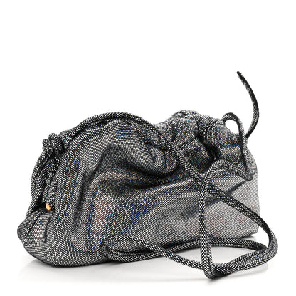 Glitter Calfskin Mini Cloud Clutch Multicolor