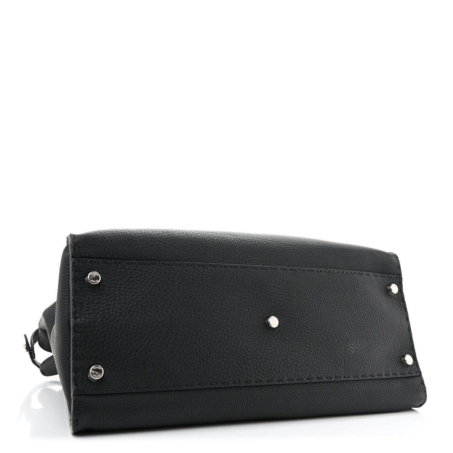 Cuoio Romano Selleria Bi-Color Large Peekaboo Iconic Satchel Black Mou