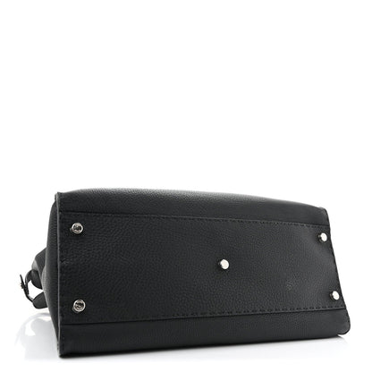 Cuoio Romano Selleria Bi-Color Large Peekaboo Iconic Satchel Black Mou