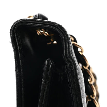 Lambskin Quilted Large Golden Class Flap Black