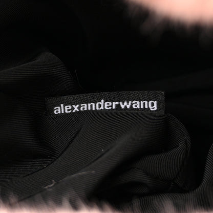 Faux Fur Mini Scrunchie Bag Pink