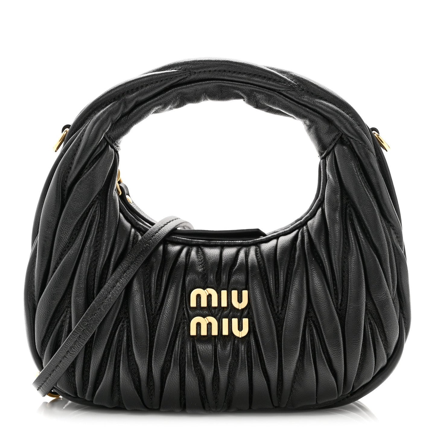 Nappa Matelasse Mini Wander Hobo Black