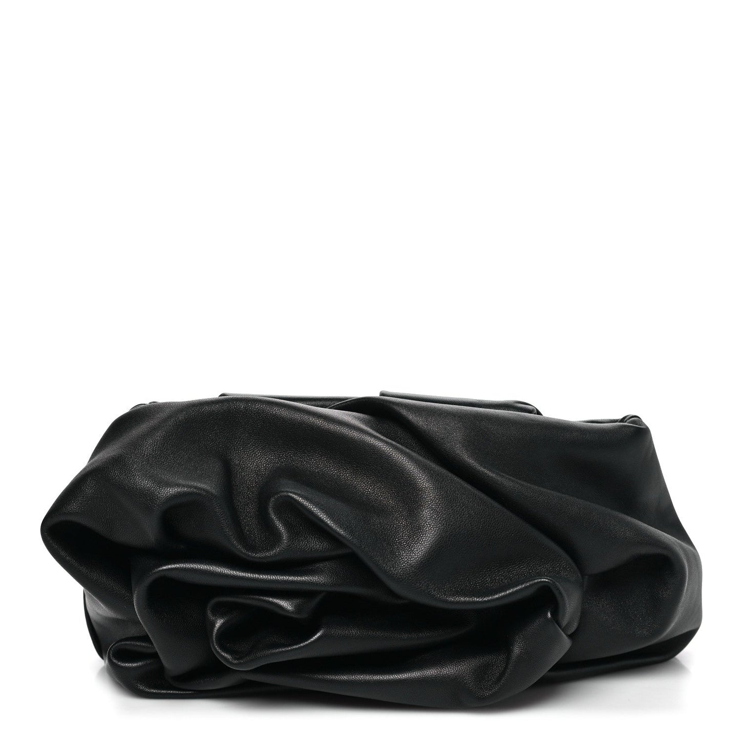 Lambskin Rose Clutch Black