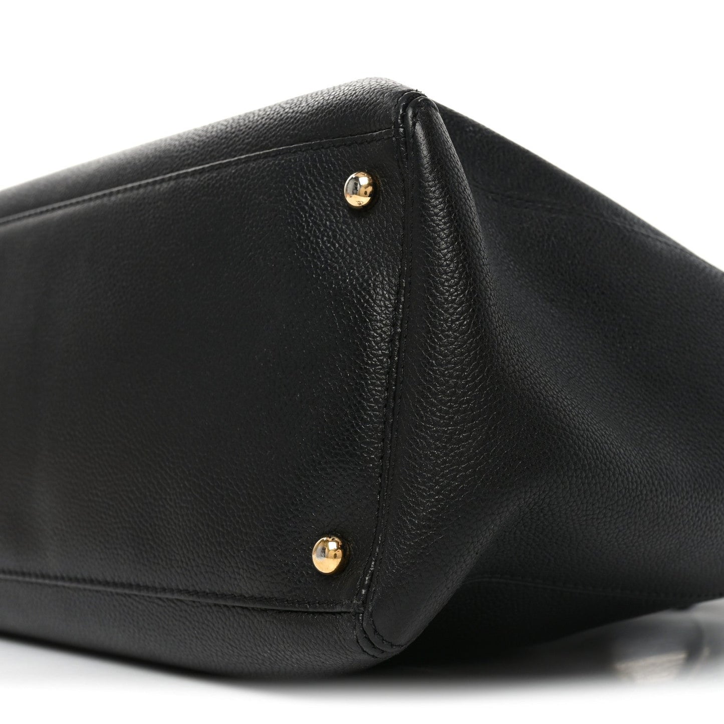 Calfskin Cerf Executive Shopper Tote Black