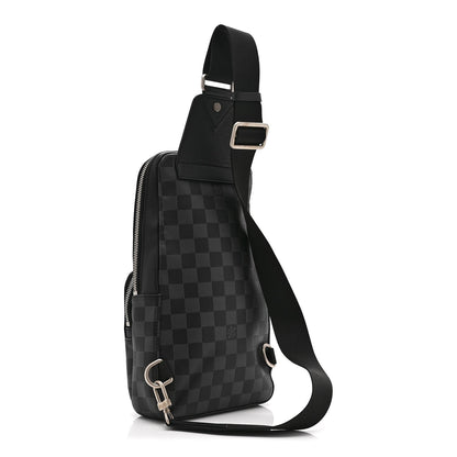 Damier Graphite Avenue Sling Bag Onyx Silver