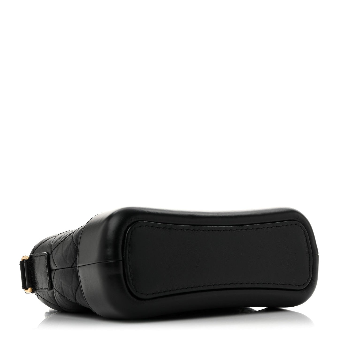 Aged Calfskin Quilted Small Gabrielle Hobo Black