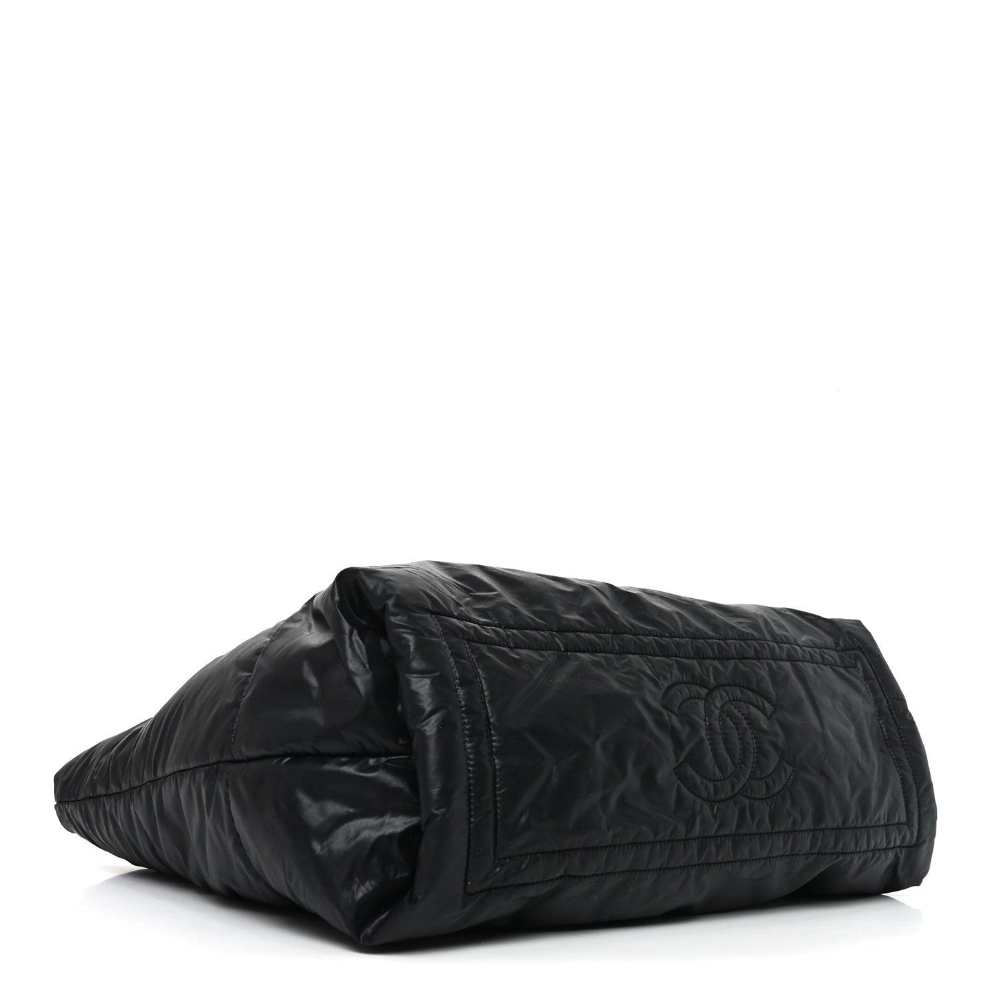 Lambskin Quilted Medium Coco Cocoon Reversible Tote Black