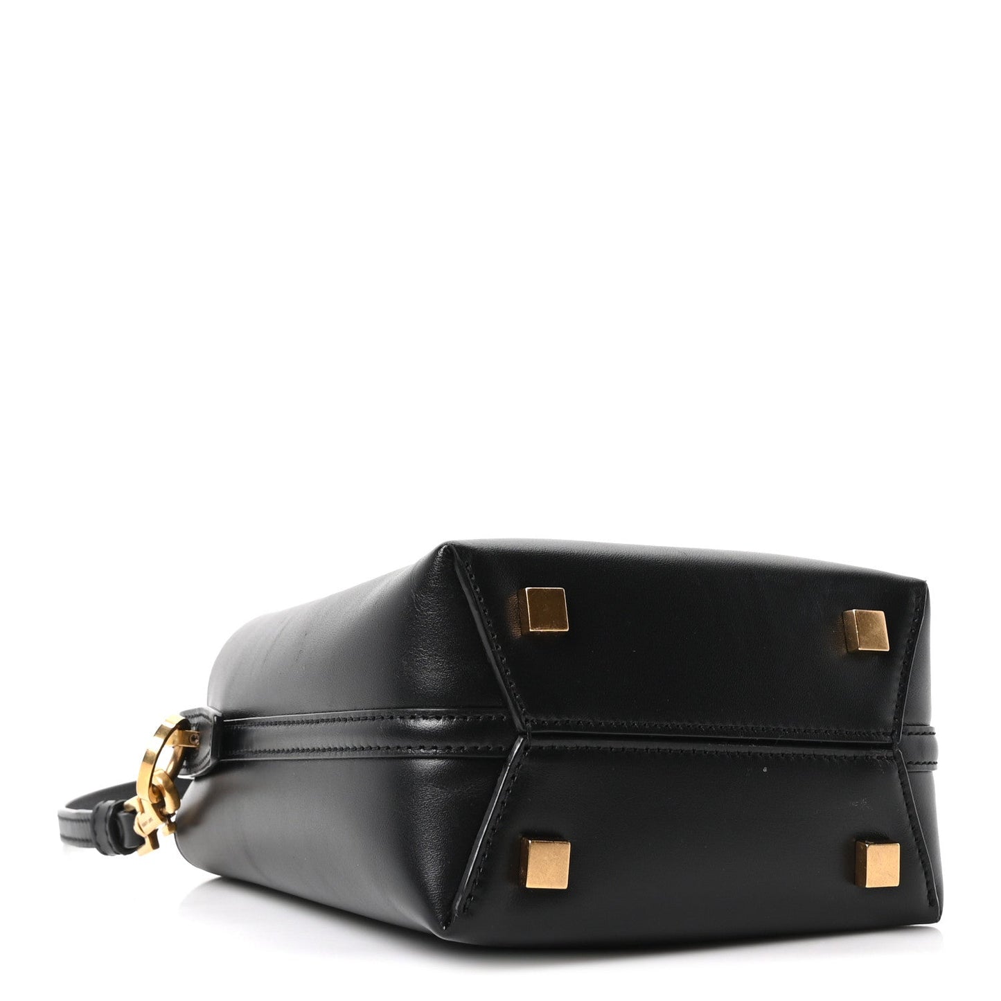 Shiny Calfskin Le 37 Mini Bucket Bag Black