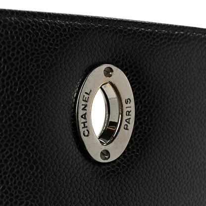 Caviar Quilted Jumbo Single Flap Black