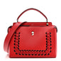 Vitello Baltico Dolce Shiny Nappa Lace Up DotCom Satchel Red