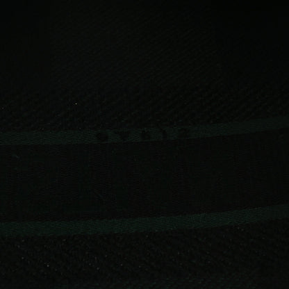 Canvas Embroidered Large Checkered Book Tote Black Green
