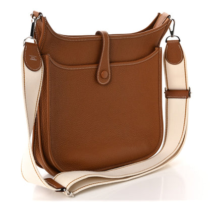 Taurillon Clemence Amazone Evelyne III PM Gold White Caramel