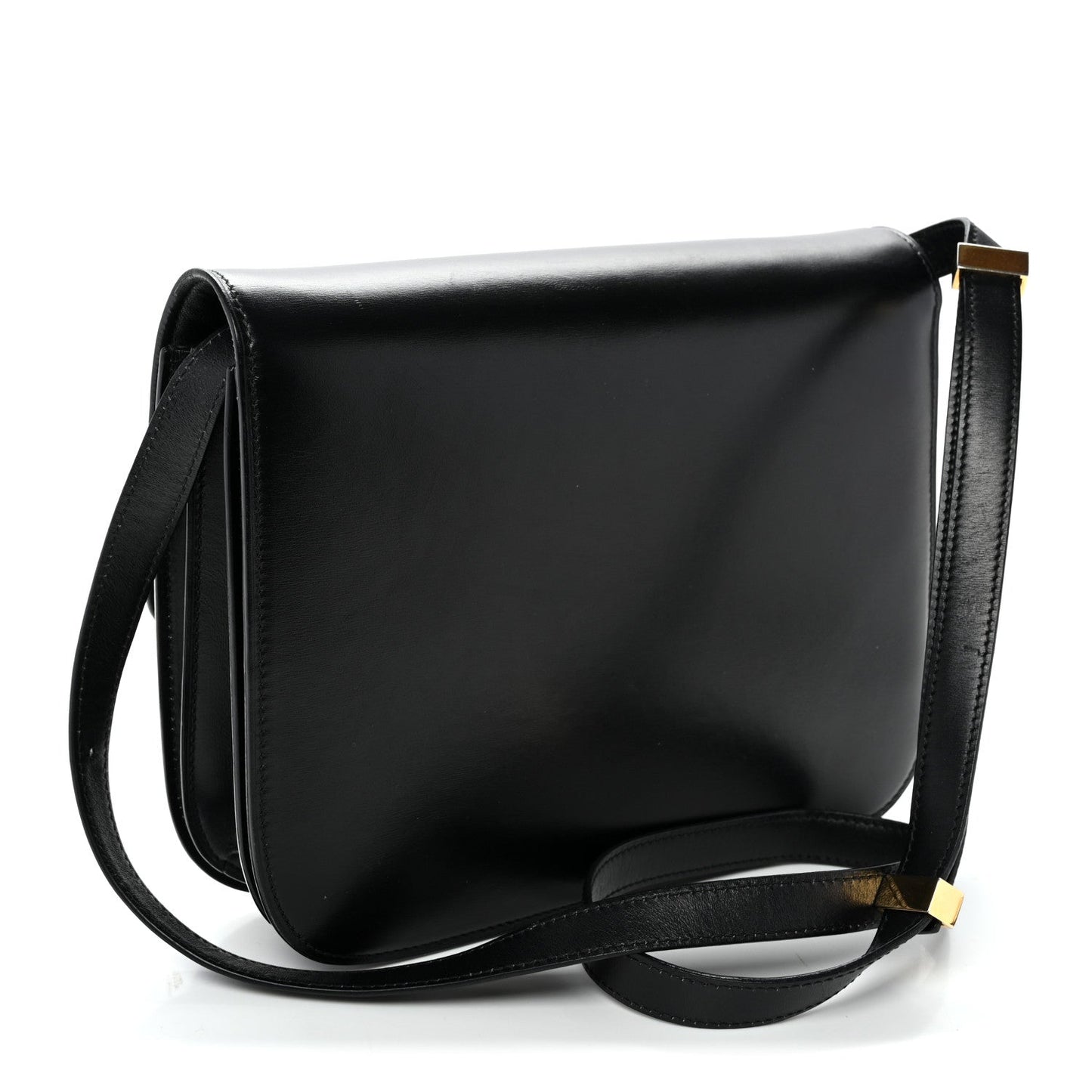 Box Calfskin Medium Classic Box Flap Bag Black