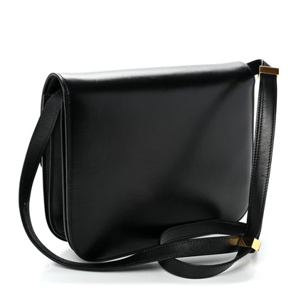 Box Calfskin Medium Classic Box Flap Bag Black