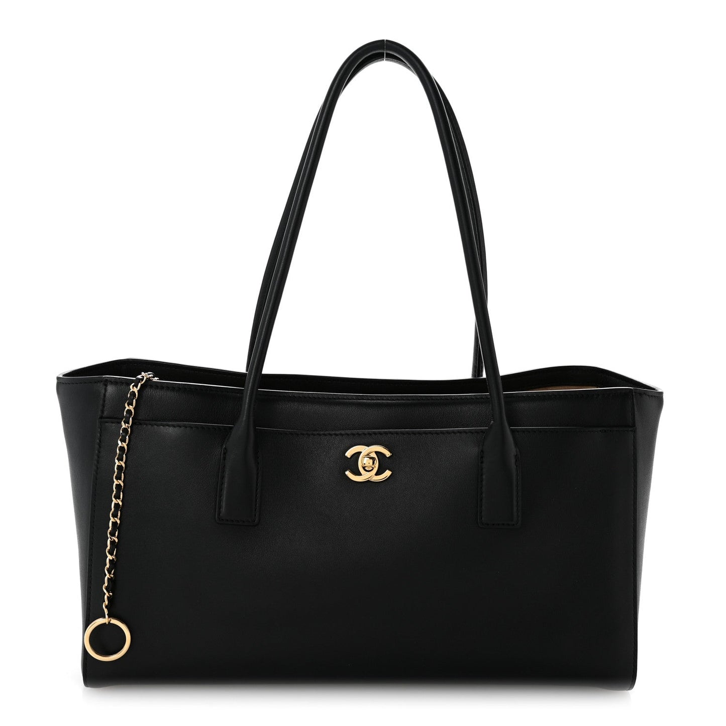 Calfskin Archetype Small Shopping Tote Black