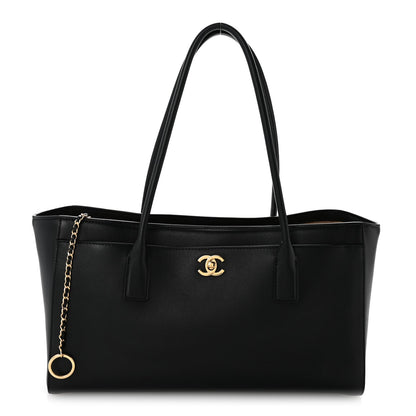 Calfskin Archetype Small Shopping Tote Black