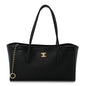 Calfskin Archetype Small Shopping Tote Black