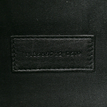 Linen Canvas Rive Gauche Zipped Pouch Black