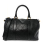 Calfskin Stitched Duffle Travel Bag Black