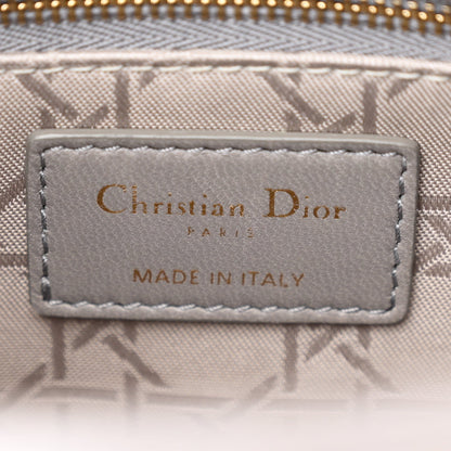 Lambskin Cannage Small Lucky Badges My Lady Dior Grey