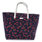 Canvas Heartbeat Print Medium Tote New Wine