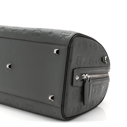 Calfskin Ottomar Monogram Essential Boston Bag Grey