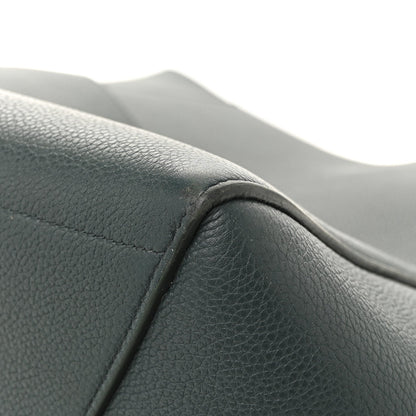 Soft Grained Calfskin Sangle Bucket Bag Amazone