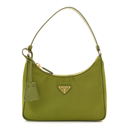 Re-Nylon Saffiano Mini Re-Edition 2005 Bag Ivy Green