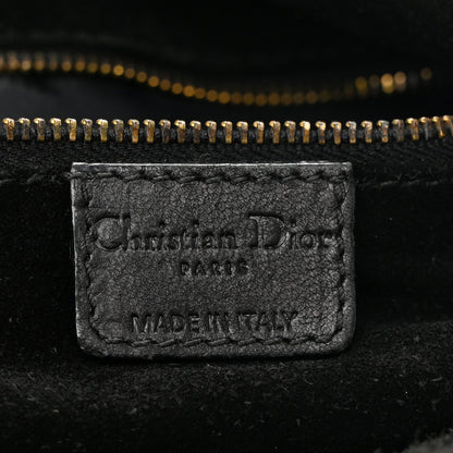 Lambskin Woven Dior Soft Shopping Tote Black