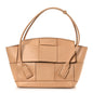 Grained Calfskin Maxi Intrecciato Medium Arco Nude