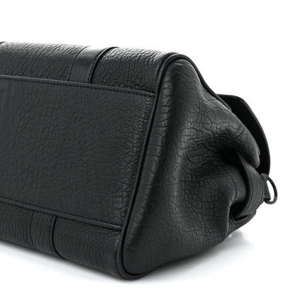 Natural Grain Small Bayswater Satchel Black