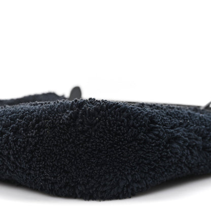 Terry Cloth Mini Re-Edition 2000 Bag Black White