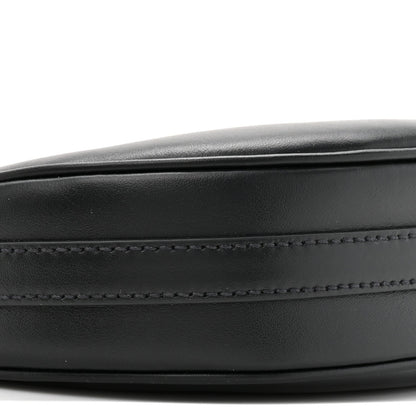 Soft Calfskin Mini Arque Shoulder Bag Black