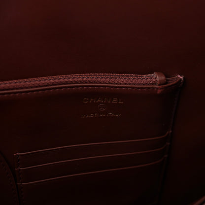 Aged Calfskin Quilted 2.55 Reissue Pouch With Handle Black