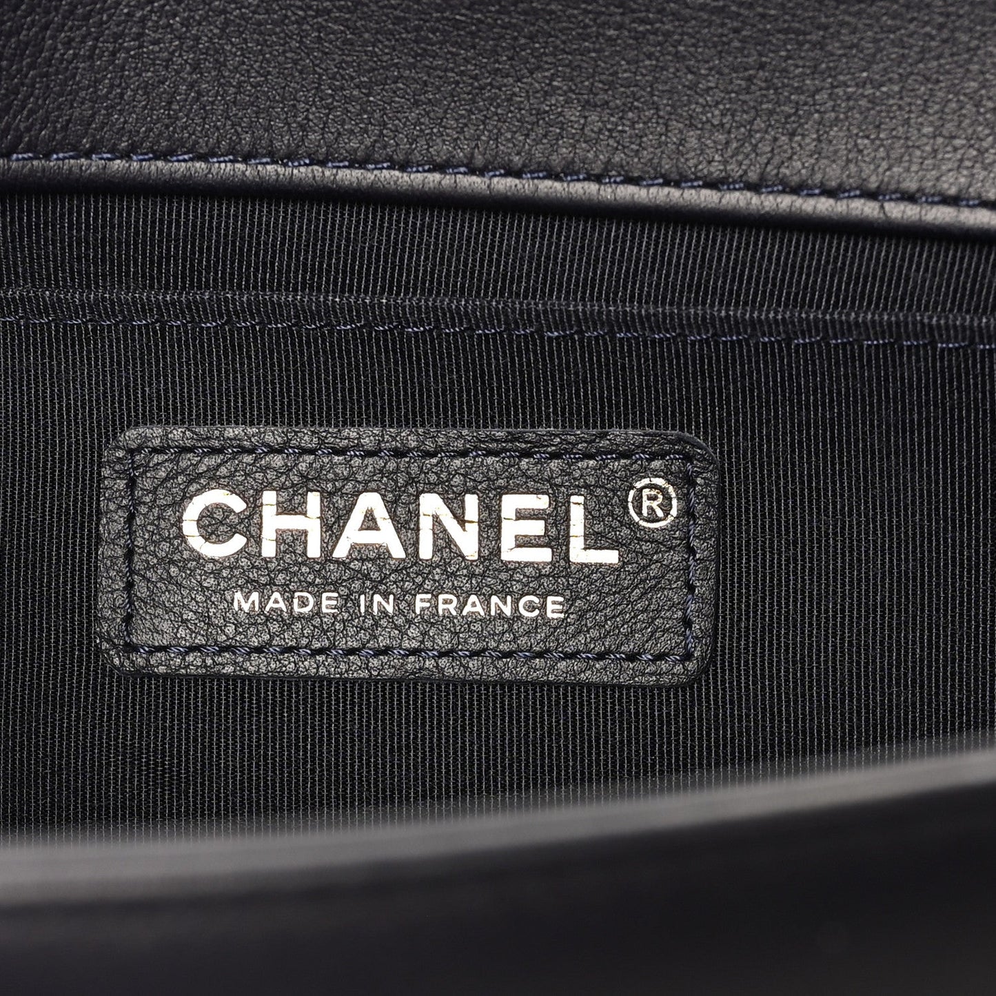 Lambskin Quilted Medium Boy Flap Dark Navy