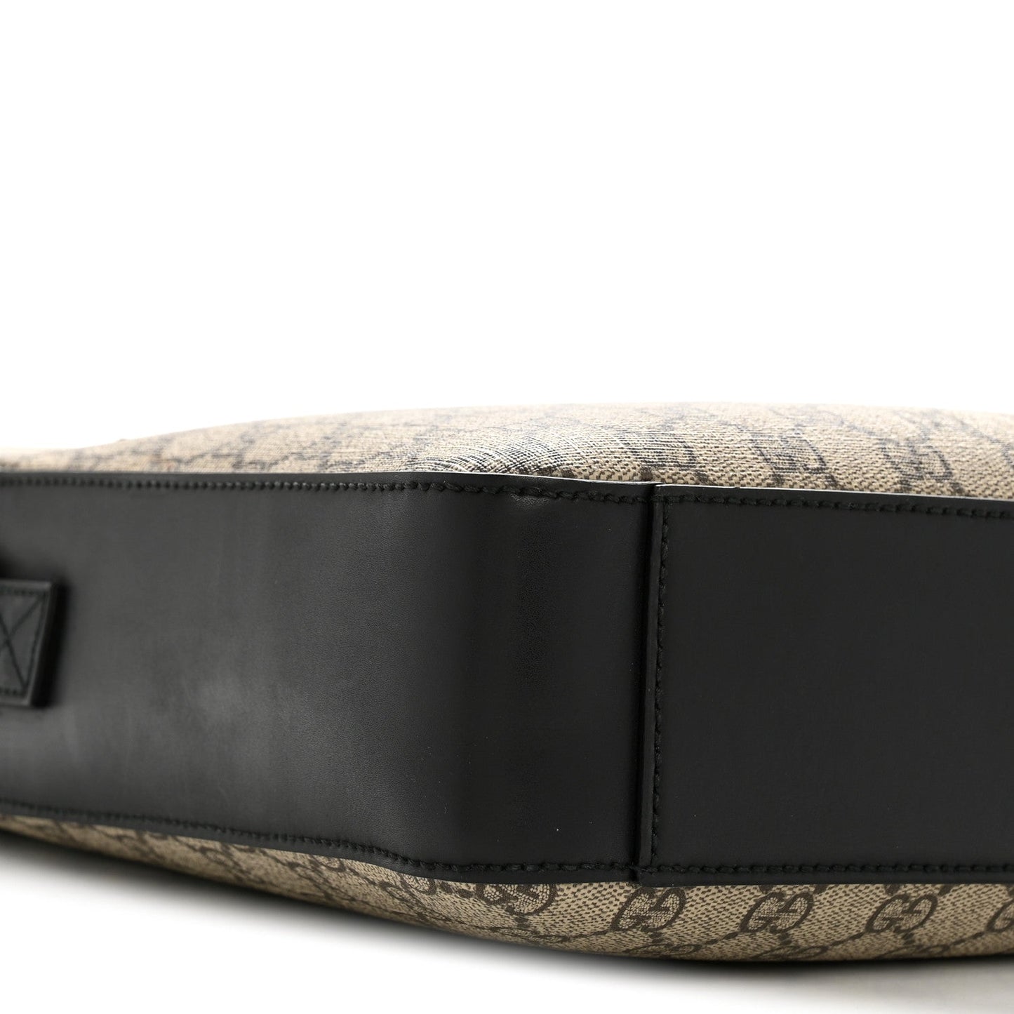 GG Supreme Monogram Flat Messenger Bag Beige Black New Acero