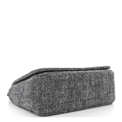 Tweed Macrocannage Medium Caro Bag Black